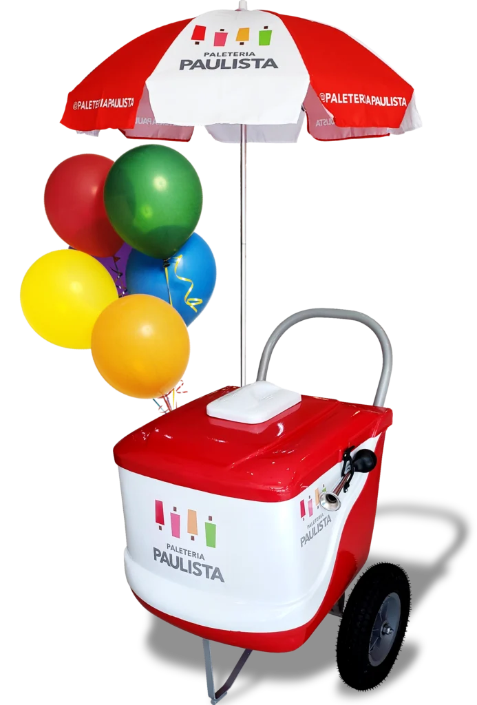 Carrinho de paletas da Paleteria Paulista para eventos