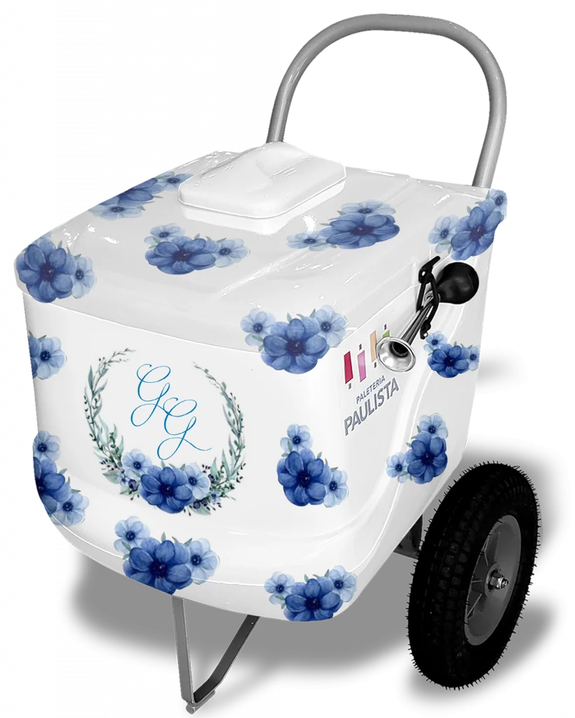 Carrinho de paletas da Paleteria Paulista para eventos